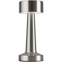 Rabalux Lampe de table USB moderne argentée pour salon chambre à coucher fonctionnant sur piles LED à couleur variable 2,7W SENAN
