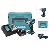 Makita DTS 141 RG1J Visseuse à impulsions sans fil 18 V 40 Nm 1/4" Brushless + 1x batterie 6,0 Ah + chargeur + Makpac