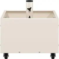 vidaXL Support pour parasol blanc 45 x 45 x 45 cm en acier