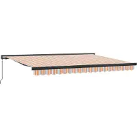 vidaXL Store extensible orange et gris 400 x 300 cm
