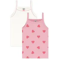 Petit Bateau Debardeur enfant 2 CHEMISES BRETELLES filles - Rose - 8 ans