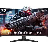 Koorui Ecran PC Gaming Incurvé 31,5 - 2560 X 1440 - 1500R VA 170Hz 2xHDMI