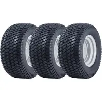 Parnells 20x10.00-10 Roues de tondeuse à gazon 4ply Grass P332 Road Legal 100mm PCD Rim (Set of 3)