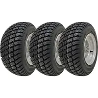 Parnells 16x7.50-8 Roue de tondeuse à gazon 4ply P332 pneu jante acier roulement 25mm (lot de 3)