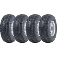 Parnells 13x5.00-6 Pneus et jantes pour tondeuses à gazon Wanda P332, 20mm Roulements 6304 (Lot de 4)