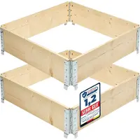 Garronda Rehausse en bois pour palette Caisse de rangement en bois Caisse en bois pour potager surélevé