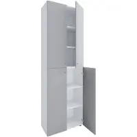 VCM XL bois Grande armoire à chaussures Étagère à chaussures Grande botte Meuble d'entrée Lona 6 compartiments Portes battantes