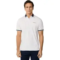 Hackett London pour homme. HM5600149 Polo à col classique club fit blanc (L), Casuel, Coton, Manche courte