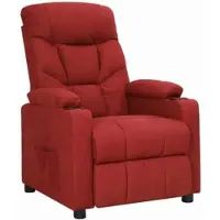 vidaXL Fauteuil relax rouge vin Tissu