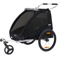 Thule - Remorque pour vélo 2 places convertible en poussette - Coaster XT Black - Noir