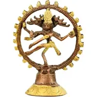 Bahadra Shiva Nataraj laiton bicolore -- 218 g ; 13 cm