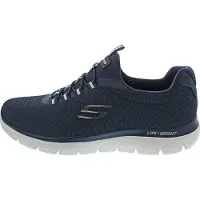 SKECHERS Slip on 'Summits' bleu marine / blanc