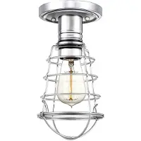 Elstead Lighting Plafonnier Mixon, chrome poli, 1xE27x60W, métal, dimensions : 27,1 x 14,5 x 13,5 cm, IP20,