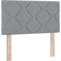 vidaXL Tête de lit LED gris clair 80 cm Tissu