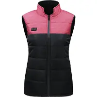 INF Gilet chauffant à double température et chaleur constantes Noir + Rouge M