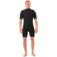 Rip Curl Dawn Patrol Spring 2/2 Mm Short Sleeve Chest Zip Neoprene Suit Noir M Femme