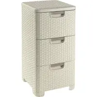 Curver 206314 Tour de Rangement Style Aspect Rotin Polypropylène 3 x 14 L