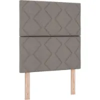 vidaXL Tête de lit LED Taupe 80 cm Tissu