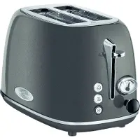 ProfiCook Grille-pain 2 tranches Vintage Wide Slot PC-TA 1193 anthracite