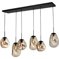 Masterlight Lampe suspendue Lava 6x verre doré