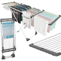 Massido Sèche-linge télescopique Ursula 20mb avec roues