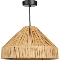 Mica Decorations Lampe pendante Elisa - 30x30x18 cm - Raffia - Marron