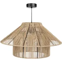 Mica Decorations Lampe suspendue Elsa - H28 x Ø50 cm - Jute - Marron clair