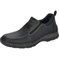 Rieker Chaussure basse 'Slipper Herren 8009-00000081--. 1 Echtleder in schwarz' noir