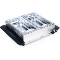 Excellent Electrics - Chauffe-buffet avec plaque de cuisson - 2x2,4 litres