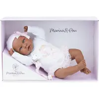 Marina & Pau Marina - Pau Poupée bébé Gala 45cm - Poupée avec accessoires - Boîte cadeau
