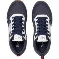 Pepe Jeans unisex pour enfant. PBS400007 Dublin Sport Shoes navy (32), Plat, Lacets, Casuel, Marine, mode enfantine