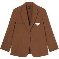 Armani Exchange pour femme. XW001938AF21529U6136 Blazer Pico marron (XS), Casuel, Classique, Polyester