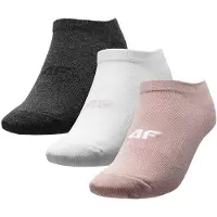 4F Femmes, Chaussettes, Socken, Multicolore, Blanc, Pink, Gris, (Lot de 3, 39 - 42)