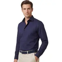 Olymp No. Six Performance Climate Control Super Slim Chemise marine, Unicolore