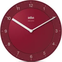 Braun BC 06 R-DCF Horloge murale radiocommandée rouge