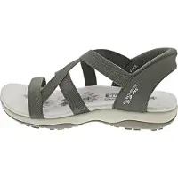 SKECHERS Slip-Ins: Reggae Slim Sandalen Plat - Groen - Maat 42