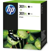 HP Cartouche d'encre 301XL (D8J45AE) noir haute capacité 2x - Multipack