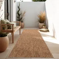 Paco Home In & Outdoor Tapis tissé plat uni moderne résistant aux intempéries pour terrasse cuisine Taille 60x100 cm