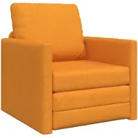 vidaXL Canapé-lit , jaune foncé, 74 x 77 x 81 cm, tissu