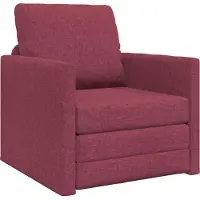 vidaXL Canapé-lit , rouge vin, 74 x 77 x 81 cm, tissu