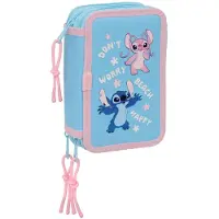 Disney Stitch Happy Pencil Case 37 Pieces Bleu Homme