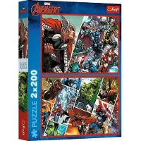 Trefl Puzzle 2x200 Défenseurs du Monde Marvel The Avengers 13318