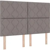 vidaXL Tête de lit LED taupe 160 cm en tissu