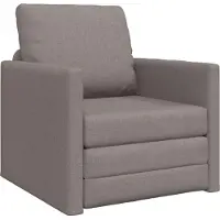 vidaXL Canapé-lit Taupe 74 x 77 x 81 cm Tissu