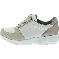 Waldlaufer Baskets basses 'Komfort Schnürschuh Damen 668K02-400 111 Echtleder in weiß' blanc