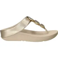 FitFlop Halo Bead Circle Metallic Toe-Post Teenslippers - Goudkleur - Maat 41