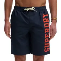 Superdry Logo 19 Swimming Shorts Bleu S Homme