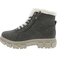 Tom Tailor Bottines à lacets gris foncé / blanc cassé