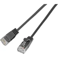 Wirewin Câble patch fin : UTP, 5m, noir (U/UTP, UTP, CAT6, 5 m)