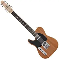 Gear4Music Guitare Électrique Knoxville 12 Cordes Gaucher par Natural